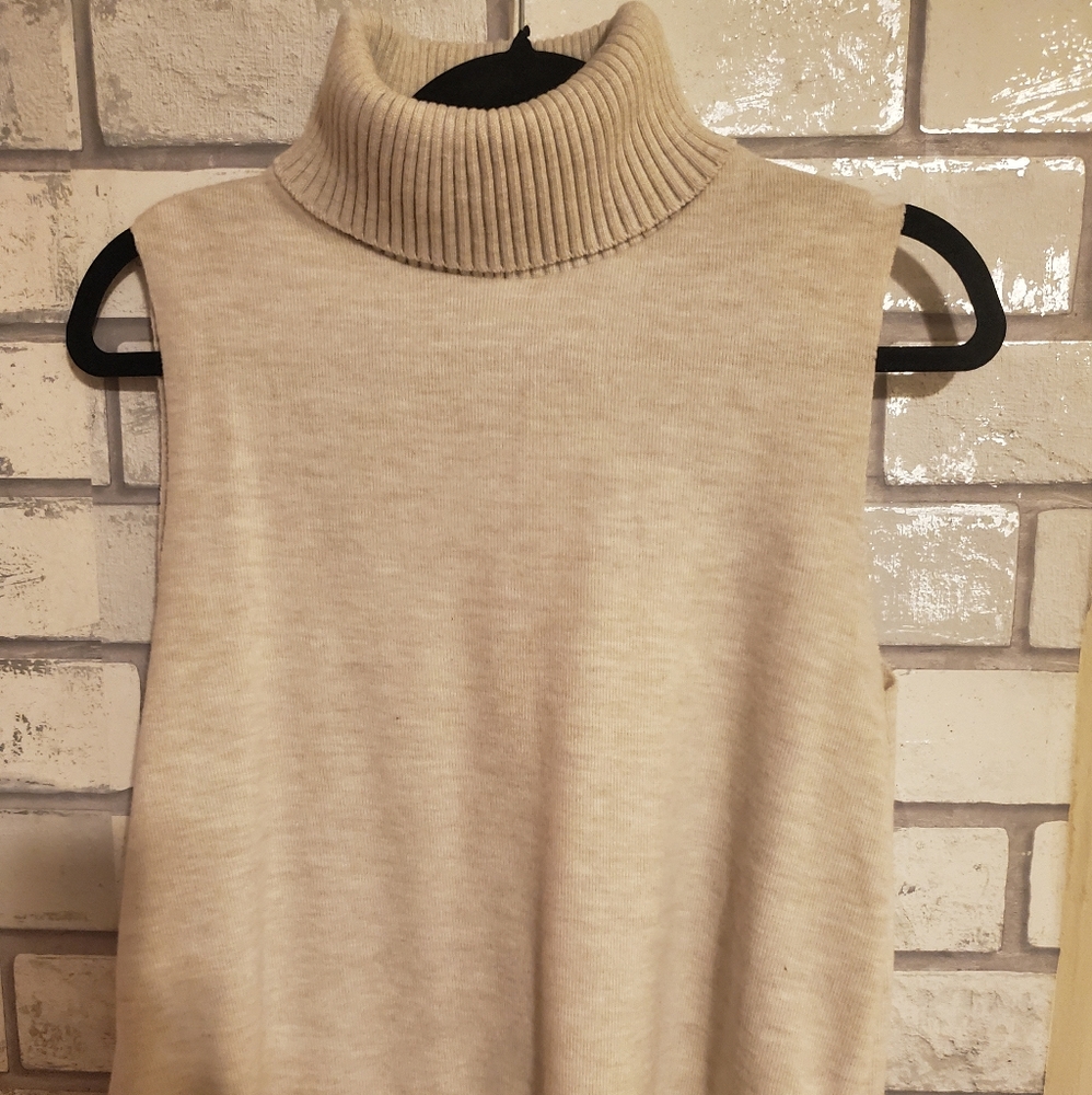 zara turtle neck vest